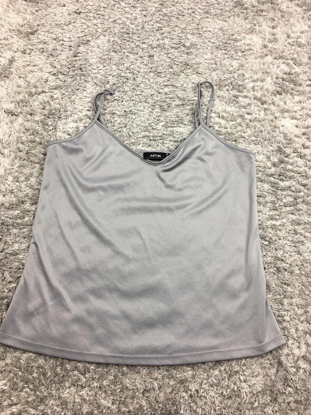 APT 9 Sleeveless Top Tank Size Medium Gray Silver Blouse | eBay