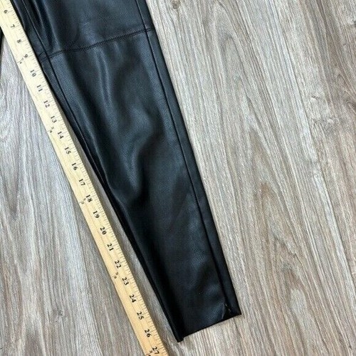 Zara black faux leather pants new size Medium skinny new - Picture 7 of 9
