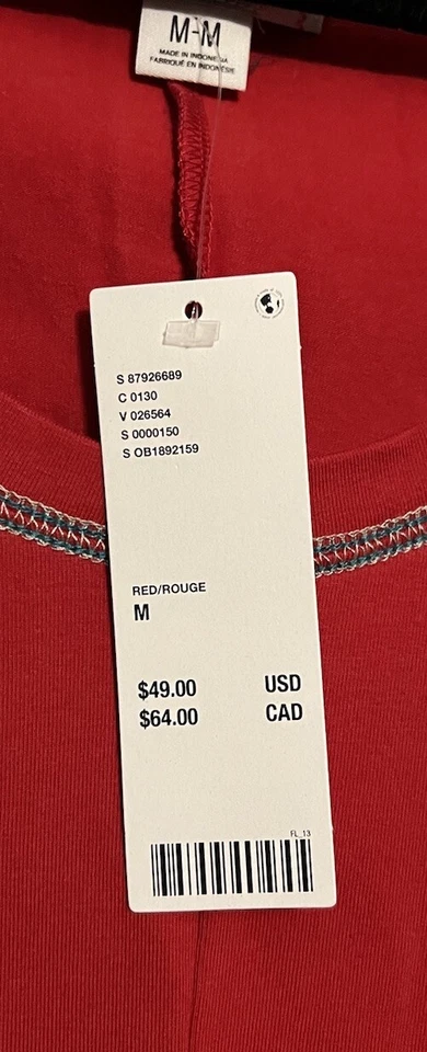 BDG Camiseta Roja Mini Vestido Talla Mediana, UO Urban Outfitters Camiseta Vestido Ajustado Foto 3 de 3