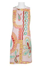 Pink Day Dress Size 14 16 Psychedelic A Line Multi London Times NWT