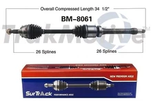 For Mini Countryman 07-14 Front Passenger Right CV Axle Shaft SurTrack BM8061