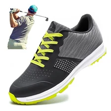 Comfortable Mesh Golf Shoes Men's Waterproof Non-slip Platform Golf Sneakers