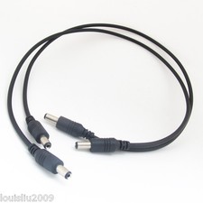 1pc 50cm DC Power Supply 5.5x2.1mm 2.1mm Male to Male Straight Extension Cable