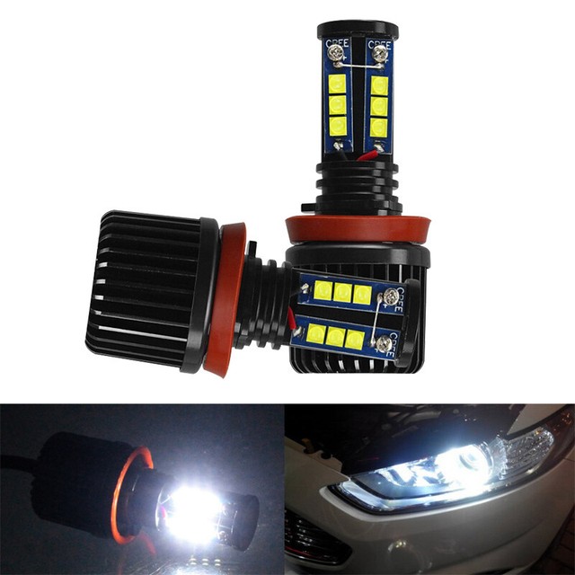 120W H8 LED Angel Eyes Halo Ring Lights Bulb 6500K For BMW E92 E93 E63