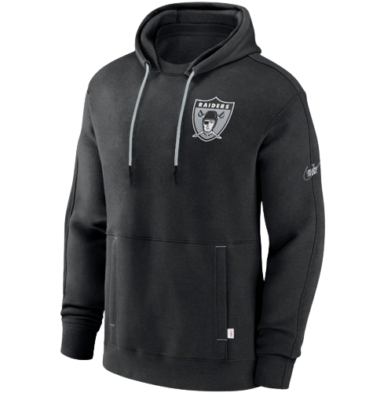 Nike Las Vegas Raiders Mens Medium Black REWIND Fleece Hoodie