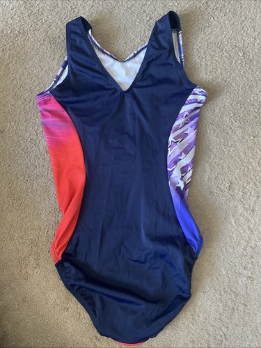Women’s GK Leotard Size Medium Gymnastics Sleeveless Patriotic - Picture 6 of 9