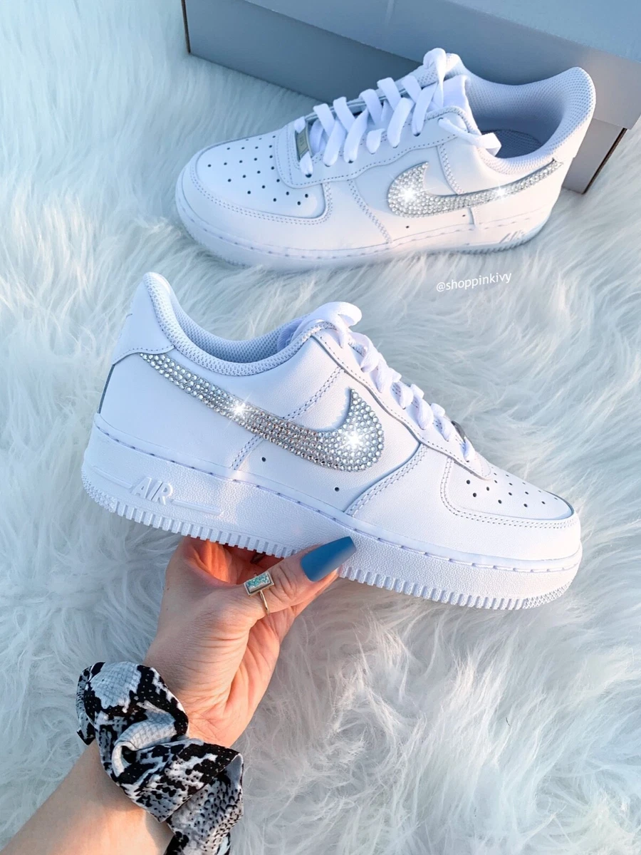 Custom Air Force 1 Women's Bling Crystal Sneakers