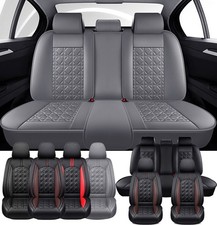 Leather Car Seat Covers 5 Seats 2 Front Seat Cover Rear Full Set Pads For Honda