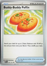 BUDDY-BUDDY POFFIN 101/131 UNCOMMON PRISMATIC EVOLUTIONS POKEMON NEAR MINT