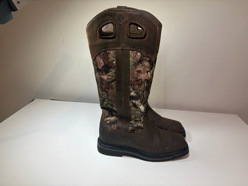 LaCrosse Snake Country 17" Waterproof Leather Hunting Boots Mossy Oak US 8.5