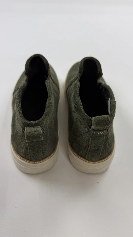 TOMS Shoes Womens Size 9 Olive Green Suede Slip-On Chelsea Mid Sneakers Ankle - Image 2 of 4