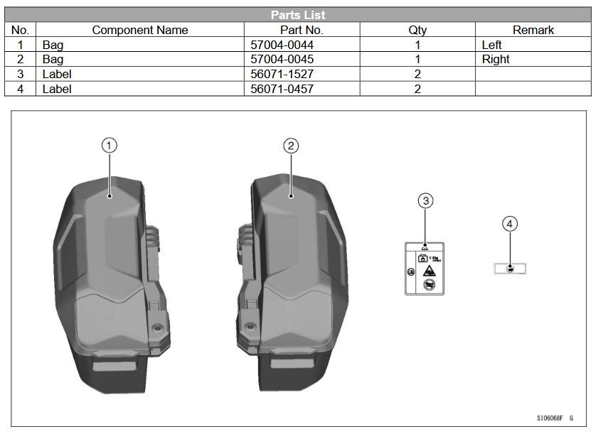 NEW 2026 OE Kawasaki KLE500 SE ABS 21 Liter Side Case Set 99994