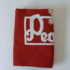 Pottery Barn Joy Hope Peace Love Embroidered Table Throw Marketing Sample New