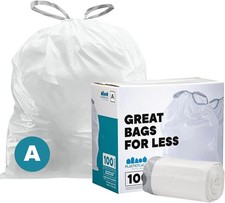 Plasticplace Custom Fit Trash Bags Compatible with simplehuman Code A, 100 Count