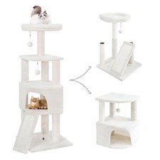 45in Cat Tree Tower with Big Condo for Indoor Kitten,Cat Tower with Scratchin...