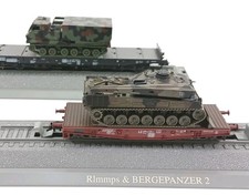 Roco Minitanks H0 845 DB-Schwerlastwagen Rlmmps, mit Bergepanzer 2, Vitrinenbox