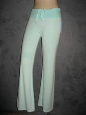 Claire Pettibone Pant Yoga Long Lounge Velvety Aqua Mint  Soft NWT Xs to S NWT