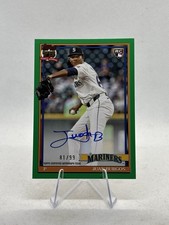 2026 Topps Series 1 Juan Burgos #91A-JUA 1991 Green /99 RC Auto On Card Mariners
