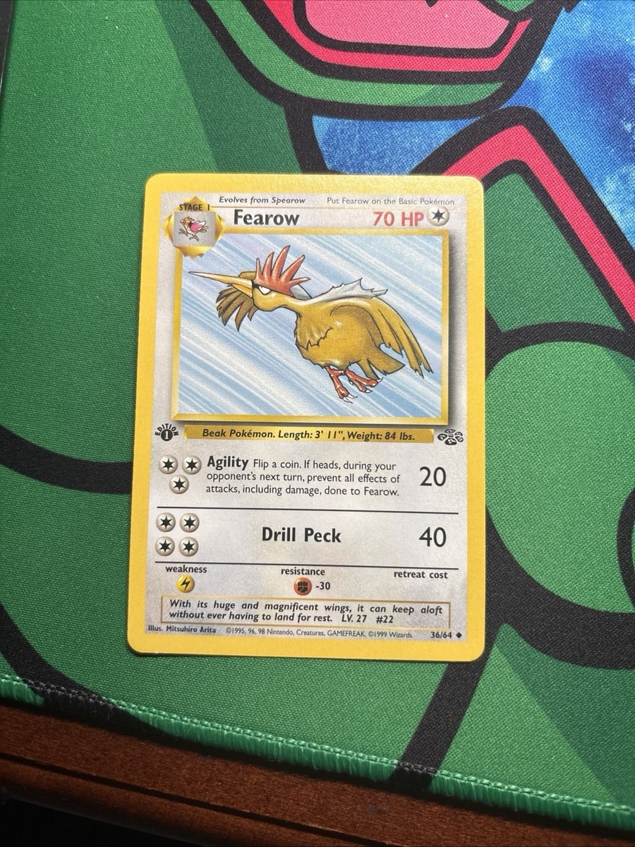 Pokmon TCG Fearow 36/64 Jungle Set First Edition Uncommon Vintage