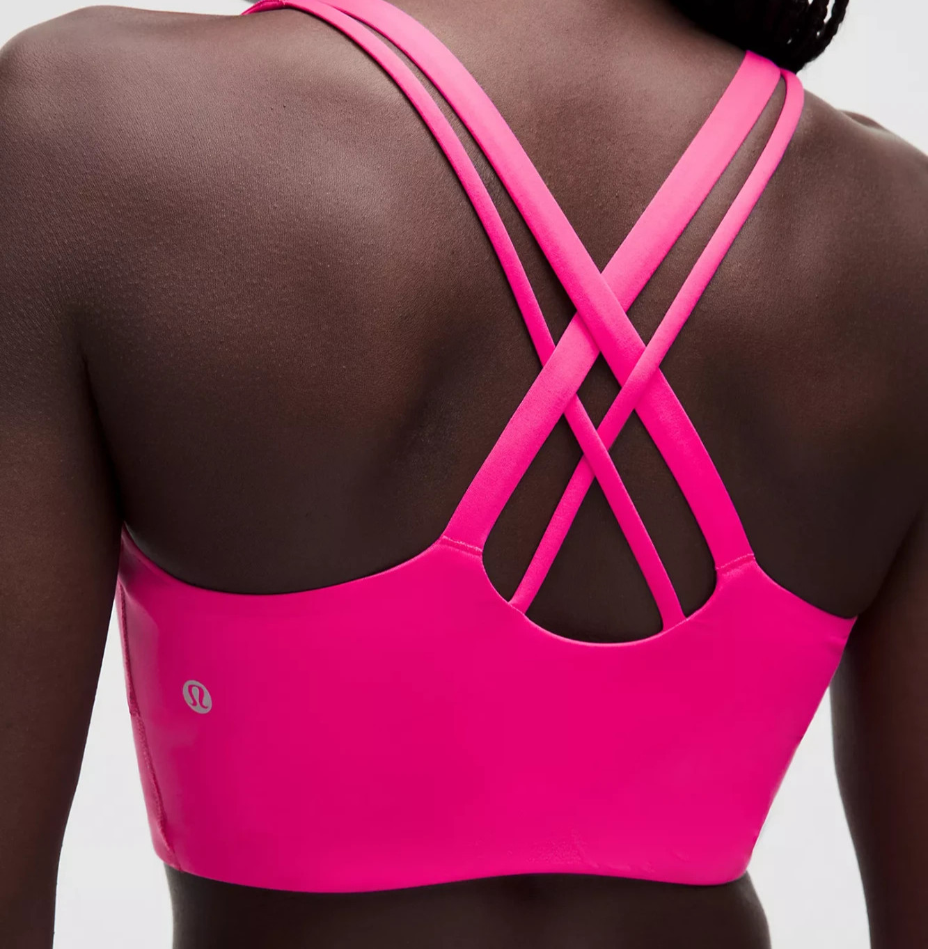 LULULEMON Energy Longline Bra Medium Support B-D Cups Evolve Sonic Pink NWT USPS