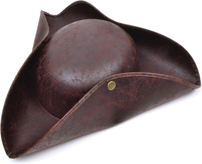 Brown Tricorn Pirate Hat One Size Pirate Costume Accessory World Book Day