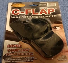 Markwort C-Flap Facial Protection for Left Handed Batters Black New One Size Jaw