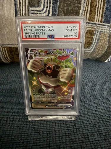 Pokémon Rillaboom VMAX Shiny Holo Rare SV106/SV122 Shining Fates PSA 10 English