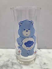 Vintage 1983 Pizza Hut Limited Edition Care Bears Grumpy Bear Hugs Welcome Glass