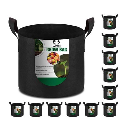 12 PCS 10 Gallon Grow Bags Heavy Duty Thick Nonwoven Fabric Pots Handles