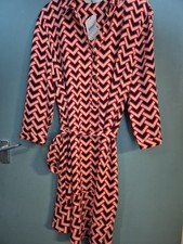 BNWT Tu Size 18 Red Black 3/4 Sleeve Shirt Dress (625/187/v)