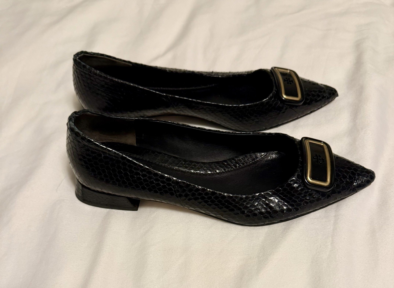 Tory Burch Georgia Pointer Toe Flat  in Snake Emb… - image 5