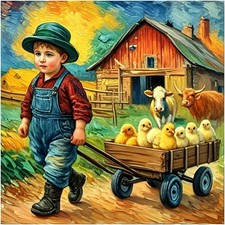 Farm Life Diamond Painting Kits for 12x12 inches