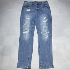 Judy Blue Anniston High Rise Boyfriend Jeans Size 11/30 Distressed Stretch Denim