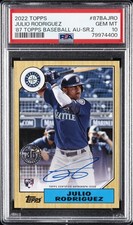 2022 TOPPS 1987 TOPPS BASEBALL AUTOS SERIES 2 JULIO RODRIGUEZ PSA 10 AUTO