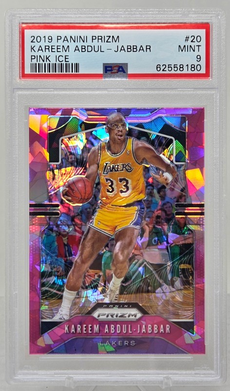 2019 Prizm KAREEM ABDUL-JABBAR Pink Ice Refractor PSA 9 Mint
