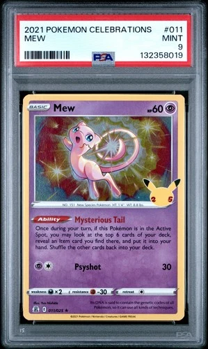 2021 POKEMON CELEBRATIONS #011 MEW PSA 9