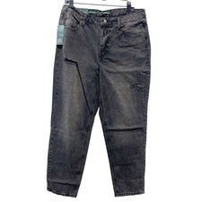 Wild Fable Women's High Rise Distressed Jeans Black Wash Size 12