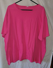 Women's T-Shirt Pink Short Sleeve Solid Casual Nice Condition Summer Spring