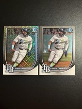 2025 Bowman Chrome Mega Box Junior Caminero Mojo Refractor #80 + Base Chrome