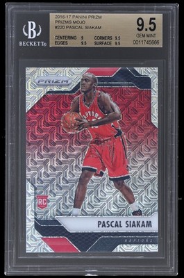 2016-17 Panini Prizm Pascal Siakam #220 BGS 9.5 RC Mojo Prizm 15/25 Basketball
