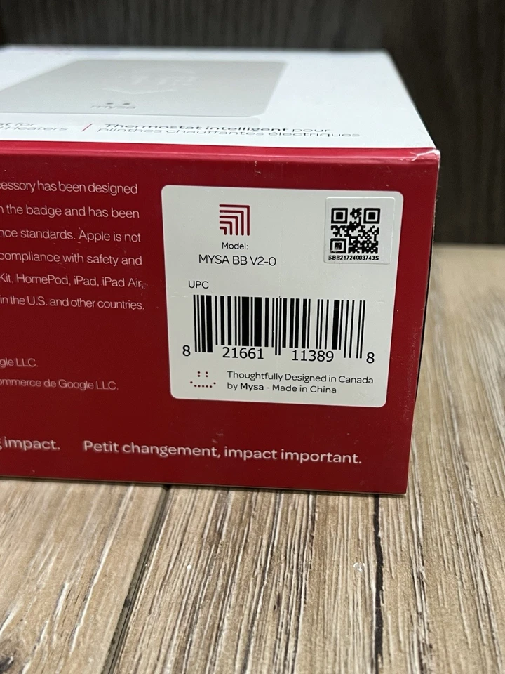 Mysa Smart Thermostat for Electric Baseboard Heaters V2 - White (MYSA BB V2-0) - Image 3 of 3