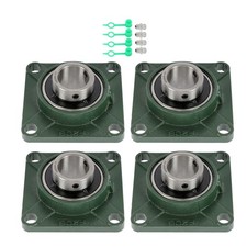 4PCS UCF208-24 Pillow Block Flange Bearing 1-1/2" Bore 4-Bolt Self-Aligning
