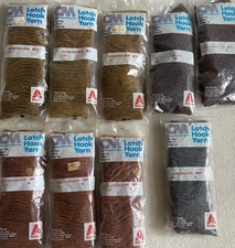 Rya Rug Yarn Latch Hook Brown 3206 3207 3212 Gray 3244