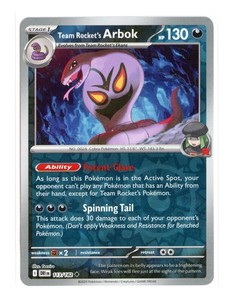 Team Rocket's Arbok 113/182 Destined Rivals