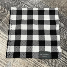 Black White Buffalo Plaid Microfiber EDC Hank Everyday Carry Lens Cleaning Cloth