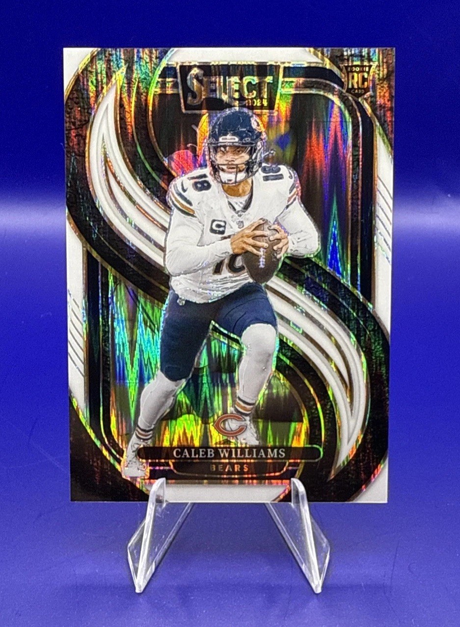 2024 Panini Select Caleb Williams Premier Level WHITE Shock /199 Bears RC #114