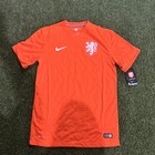 Nike Holland Team Soccer Shirt Jersey Men's S Orange Netherlands 2014