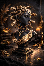 Medusa Statue - Büste Gorgone Griechische Mythologie - Skulptur Gothic Chic 