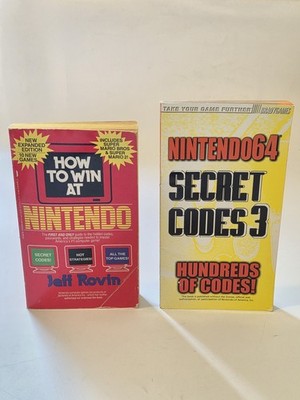 Lot Of 2 Nintendo NES & N64 Video Game Books Cheat Codes Guides 1989 & 1999