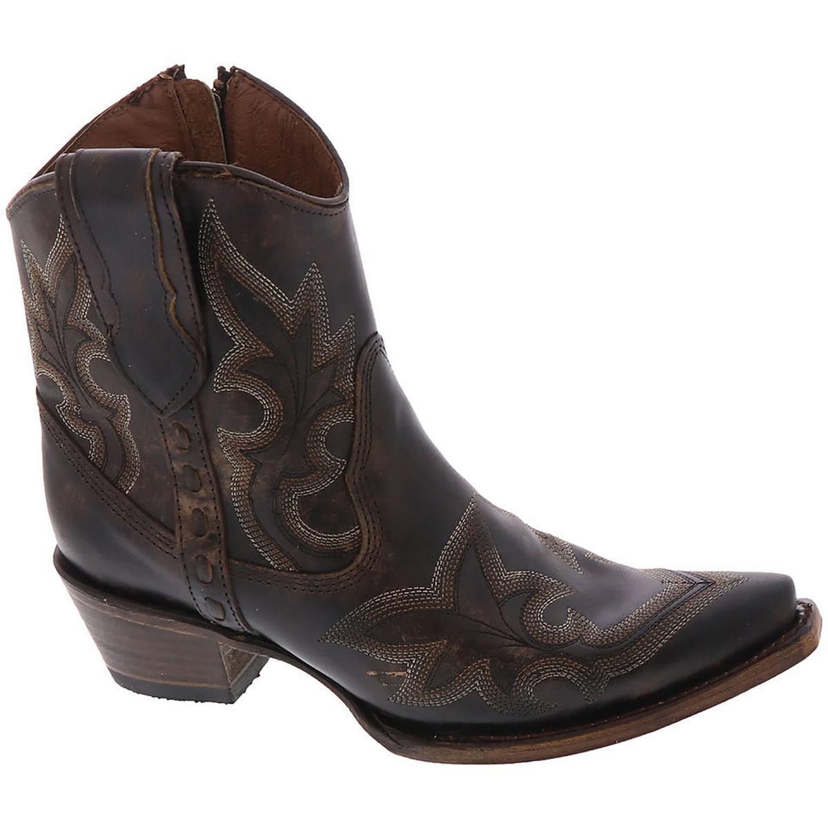 Женские черные ковбойские ботинки Circle G в стиле вестерн, размер 7,5 средний (B, M) BHFO 9823